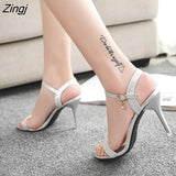Sexy Peep Toe Hollow Out Wedding Party Shoes for Women Sandals Thin Heels Rubber High Heels Women Pumps Shoes Woman