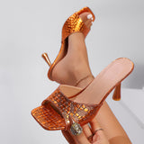 Head Thin Heel Sandals Women 2025 Autumn New Type Sexy Fish Mouth High Heel Cold