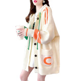 Zingj Autumn / Winter New Korean Version Of Fashion Casual Long Hooded Sweater Coat Female Knit Cardigan Female-Outfit