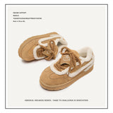 Shoes Niche Design Fashion Casual Cotton Shoes Winter Warm Plus Velvet Comfortable Short Barrel Men And Women's Snow
