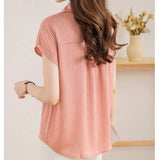 Shirts and Blouses Stripe Fashion Woman Blouse 2023 Elegant Women Tops Flying Sleeve Casual Shirts OL Chiffon White