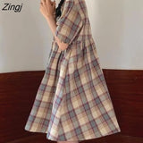 Dresses Women Peter Pan Collar Retro Japanese Style Kawaii Popular Chic Trendy Girls Loose Leisure Vestido Feminino