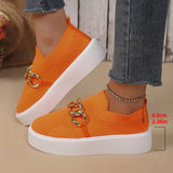 Bottom Flying Weaving Breathable Low-Top Single-Shoe Women's Chain Decoration Sleeve Lazy Happy Shoes