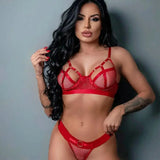 Black Fishnet Lingerie Set- Outfit