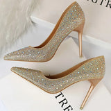 Shoes Sexy Woman Pumps Pointed Toe High Heels Shoes Women Sequins Nightclub Party Shoes Quality Stiletto Heels Lady