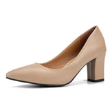 Single Shoes Women's Coarse Heel 2025 Autumn New Pointed Work Shoes Shallow One-Foot Pedal Korean Version Of High Heel