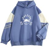 Men's Spring And Autumn 2025 Small-Caping Hooded Blouse Casual Cartoon Prints