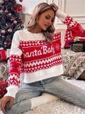And Winter New Loose Simple Round Collar Knitted Knitted Christmas