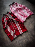 High Street Workwear Double Waist Head Trousers Leaf Camouflage Heavy Industry Striped Broad Leg