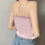 Women Silk Blouses Women Satin Tops Woman Sleeveless Blouse Tops Woman Satin V-neck Blouse Ladies Tops Basic OL White