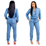 Fashion Tie Jeans Women's Slim Fit Casual