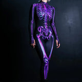 Spot 2025 New Halloween Fashion Parent-Child Wear Skull Skeleton Pants