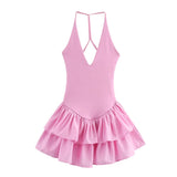 Women's Clothing Explosive Temperament Fashion Splicing Hanging Neck