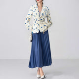 Women's Clothing 2025 Spring And Autumn New Fashion Printing Loose Suit Tie With Waist Suit