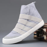 Men's Shoes 15A01 New Men's Shoes Korean Version Of High-Top Shoes One-Legged Canvas Shoes Men's Casual Shoes