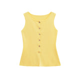 Explosion Women's Fashion Vest Gold Buckle