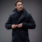 Men's New British Style Men's Long Hair In The Coat Autumn And Winter Hairs Of Men's