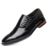 Zingj New British Men's Fashion Trend Single Shoes Business Casual Leather Shoes Square Head Plus Size Men's