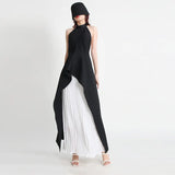 Zingj Casual Suit Tide Spring 2024 New Fashion Neck Sleeveless Irregular Two-Piece Women's