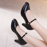Shoes Black Job Interview Work Dress Pointy Heel Model Cheongsam Catwalk Large Size Single Shoe