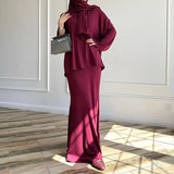 2025 New Middle East Wearing Women's Long-Sleeved Skirt Dress Fashion