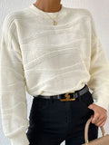 New Sweater Women's Solid Color Corrugated Collar Collar Collar On The Head Of The Knitwear