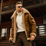 New Fur One Men's Coat Thicked Medium And Long Jacket Ebay Amazon Imitation Leather