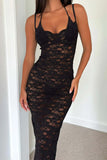 Hair 2025 New Multi-Colored Sleeveless Lace Sling Sexy Dress Fashion Dress