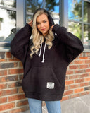 New Flannel Loose Hooded Long-Sleeved Woolen