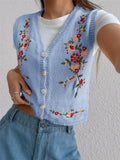 Fashion New Casual Embroidery Embroidery Knitted Sweater Women's