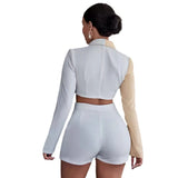 And Winter 2025 Fashion Hot Style Women's Suit Collar Contrast Color Short Women's Small Suit