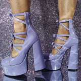 Bow Lolita Pink Water Table Coarse Size 47 High Heel Women Cool Boots