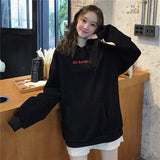 Zingj Autumn / Winter Hoodie Ins Hikhara Night Wind Plus Velvet Hooded Top Loose Plus Size Korean Coat Women's