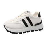 Women's Shoes With Striped Sneakers In The Autumn Of 2025 New Thick Soles Increase Not Tired Feet Old Shoes Couples Casual Aggan