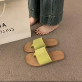 Flat-Bottomed With Toe Slippers Women Wear The New Summer 2025 Summer New Fashion Leisure Beach