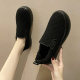 Shoes Women A Foot Trot Lazy Hairy Shoes Plus Velvet Warm Winter Wear Fashion Flat Bean Cotton