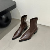Short Boots Women's New 2025 Autumn And Winter Women's Boots Fashion Coarse And Thin Boots Niche Design Martin