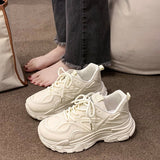 Dad Shoes Women 2025 Summer New Ins Thick Bottom Breathable Small Black Shoes Students Running Sports