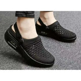 Flying Woven Bun Head Single Shoes Women Summer Half Drag Light Air Cushion After Mixing Sandals