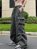 Punk Ruched Baggy Cargo Pants-Outfit