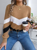Wind Shooting 2025 Autumn And Winter Casual Coloring Lantern Long-Sleeved Jacket Sweater Women's