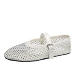 Fishing Grid Hollow Mary Jane Single Shoes Women Go Out In The Summer Of 2025 New