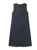 Kong Style Retro Sleeveless Vest Denim Dress Summer Thin Gentle Loose Temperament Reduction Korean Version Of Long