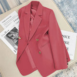 Zingj And Fall 2024 New Gray Korean Version British Style Suit Jacket Women's French Texture Fashion