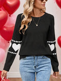 And Winter New Sweater Women's Long-Sleeved Elbow Love Collar Collar Knitted