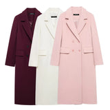 New Blended Double-Dbutled Long Coat