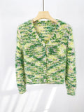 Zingj Waxy Thick Color Knit Cardigan Autumn New Seahorse Hair Short Sweater Coat Small Jacket Sweet