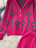 And Autumn Women's Clothing Collar V Collar Jersey Knit Two Sets Of Fashion