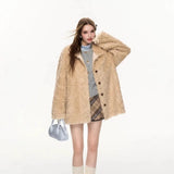2025 Winter Imitation Fox Hair Long Thick Hair Tip Gradient Color Coat Autumn And Winter New