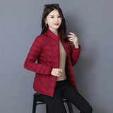 Women Jacket Cotton Short New Warm Solid Color Zipper Pocket Stitching Retro Long Sleeve Top Coat Outwear Size L-5XL